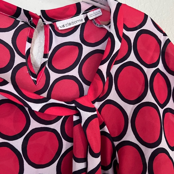 Liz Claiborne Polka Dot Vintage Style Blouse. - Picture 3 of 3